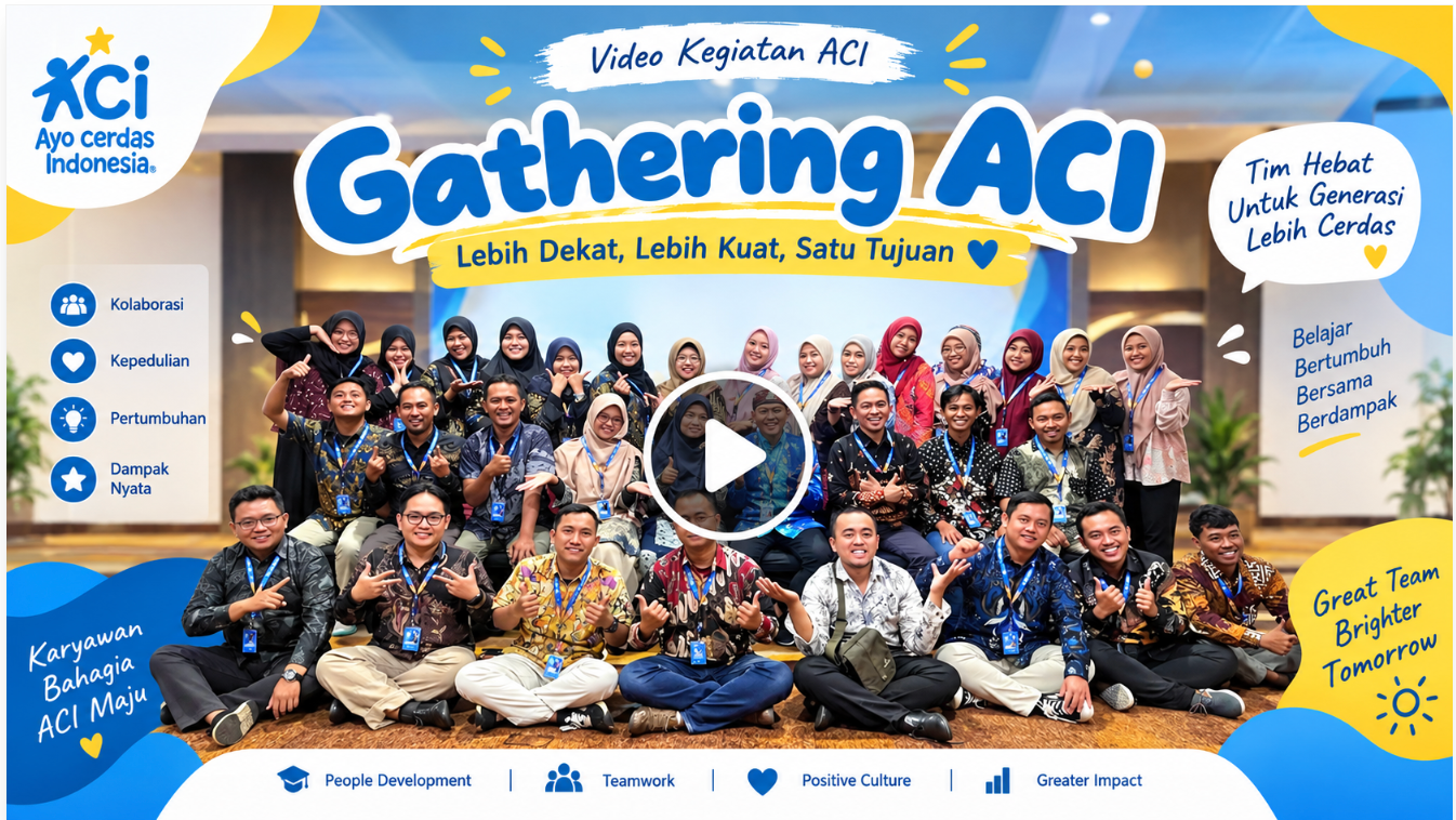 Foto bersama tim dalam kegiatan Gathering ACI